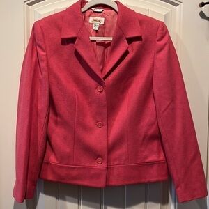 Talbots Italian wool blazer size 6 in beautiful corally-pink work office quality